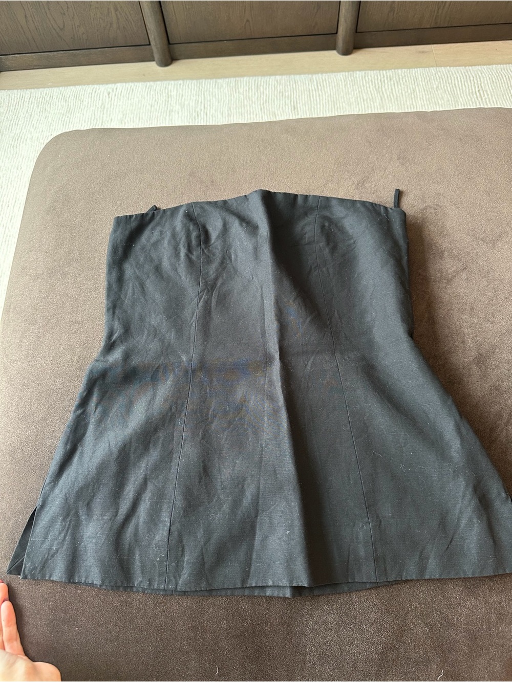 COS Black Strapless Bustier Top